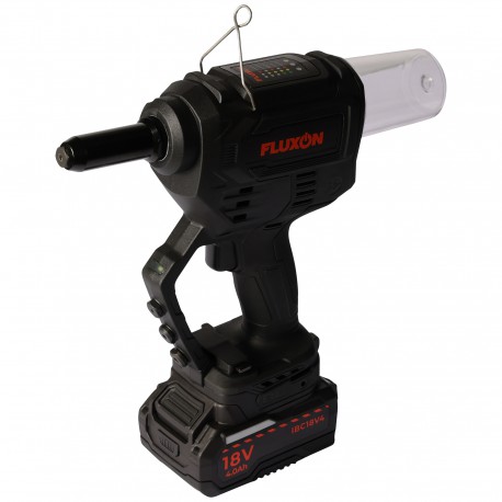 Fluxon accu popnageltang incl. 4 Ah accu en lader