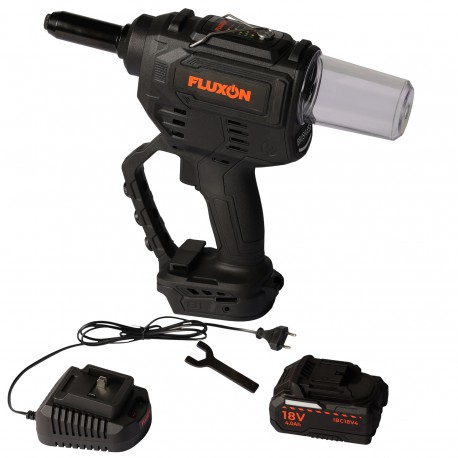 Fluxon accu popnageltang incl. 4 Ah accu en lader