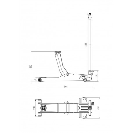 Garagekrik 2 Ton Extra Laag model