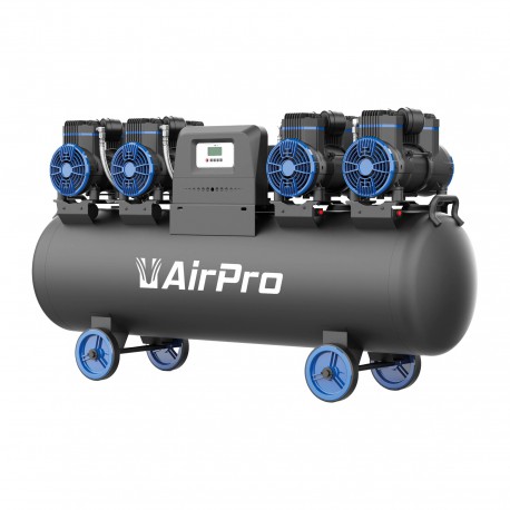 AirPro Compressor olievrij 4x2pk 120L tank