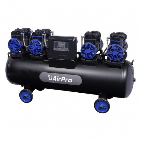 AirPro Compressor olievrij 4x2pk 120L tank