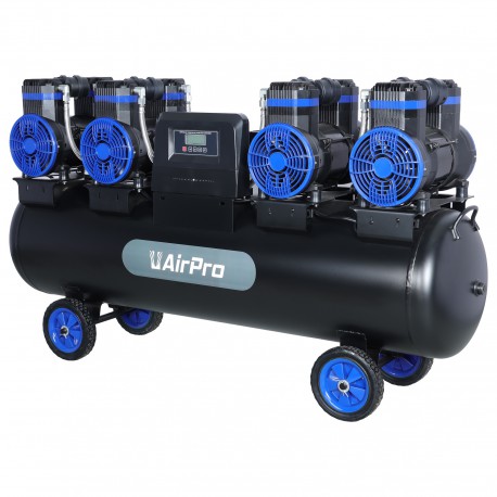 AirPro Compressor olievrij 4x2,5pk 135L tank