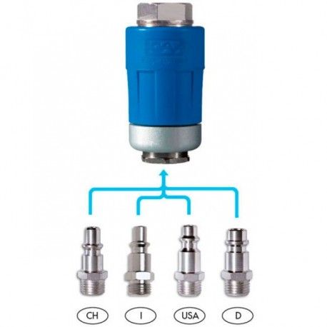 Veiligheidskoppeling met 1/4" Buitendraad