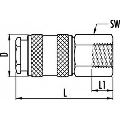 Snelkoppeling met 1/4" Binnendraad