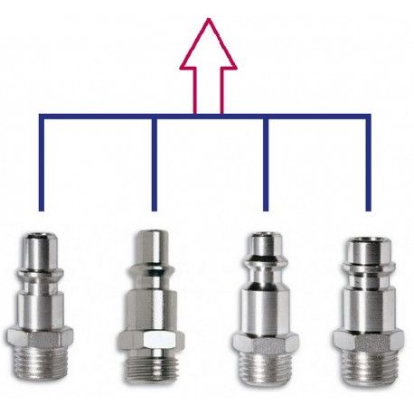 Universele snelkoppeling inw. euroline 1/2'' 10 stuks