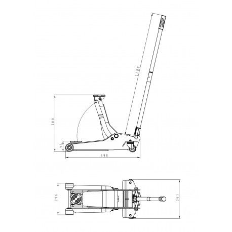 Garagekrik 3 ton laag model