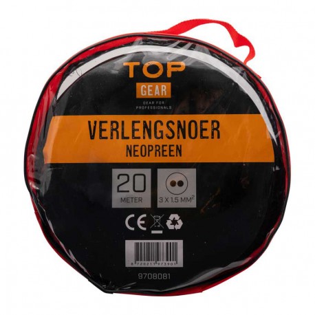 Verlengkabel 230 volt , 20 meter Oranje Neopreen